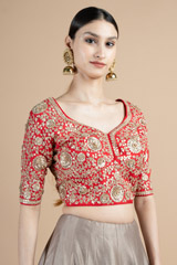 Red Embellished BlouseDSC09673