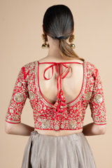Red Embellished BlouseDSC09674