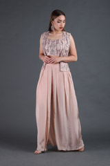 Peach Embroidered Top Bottom Set5132_video