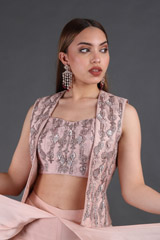 Peach Embroidered Top Bottom SetIMG_3877