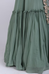 Mint green embellished gown with jacketIMG_6914