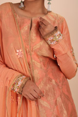Orange Chanderi Anarkali SetIMG_6920