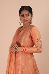 Orange Chanderi Anarkali SetIMG_6922