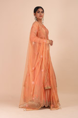 Orange Chanderi Anarkali SetIMG_6927