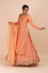 Orange Chanderi Anarkali SetIMG_6928