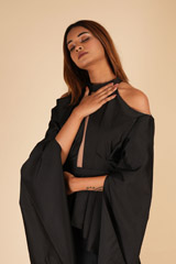 Black Kimono Style GownDSC09678