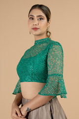 Light green embroidered BlouseDSC07106