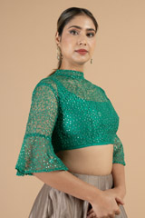 Light green embroidered BlouseDSC07107
