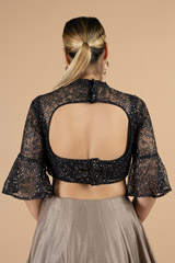 Black Embellished BlouseDSC07225