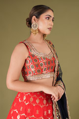 Banarasi Lehenga Set With Mirror WorkDSC05146