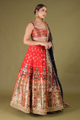Banarasi Lehenga Set With Mirror WorkDSC05147