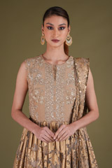 Gold Foil Print Sharara SetDSC03510