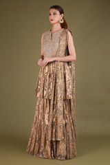 Gold Foil Print Sharara SetDSC03513