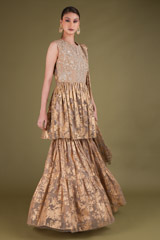 Gold Foil Print Sharara SetDSC03515