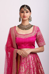 Dark Pink Banarasi LehengaIMG_8931