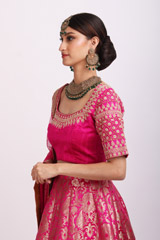 Dark Pink Banarasi LehengaIMG_8933