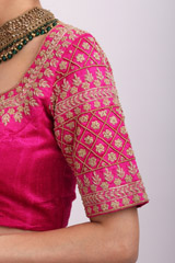 Dark Pink Banarasi LehengaIMG_8934