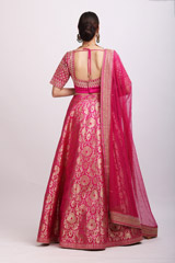 Dark Pink Banarasi LehengaIMG_8940