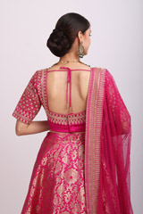 Dark Pink Banarasi LehengaIMG_8941