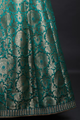 Teal Blue Banarasi LehengaIMG_1727
