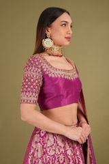 Magenta Banarasi LehengaDSC00310