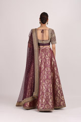 Dark Purple Banarasi LehengaIMG_4560