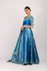 Blue Banarasi LehengaIMG_3330-2