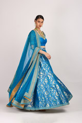 Blue Banarasi LehengaIMG_3335-2