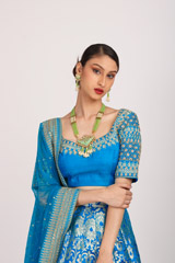 Blue Banarasi LehengaIMG_3342-2