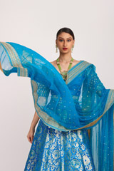 Blue Banarasi LehengaIMG_3349-2