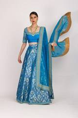 Blue Banarasi LehengaIMG_3352-2