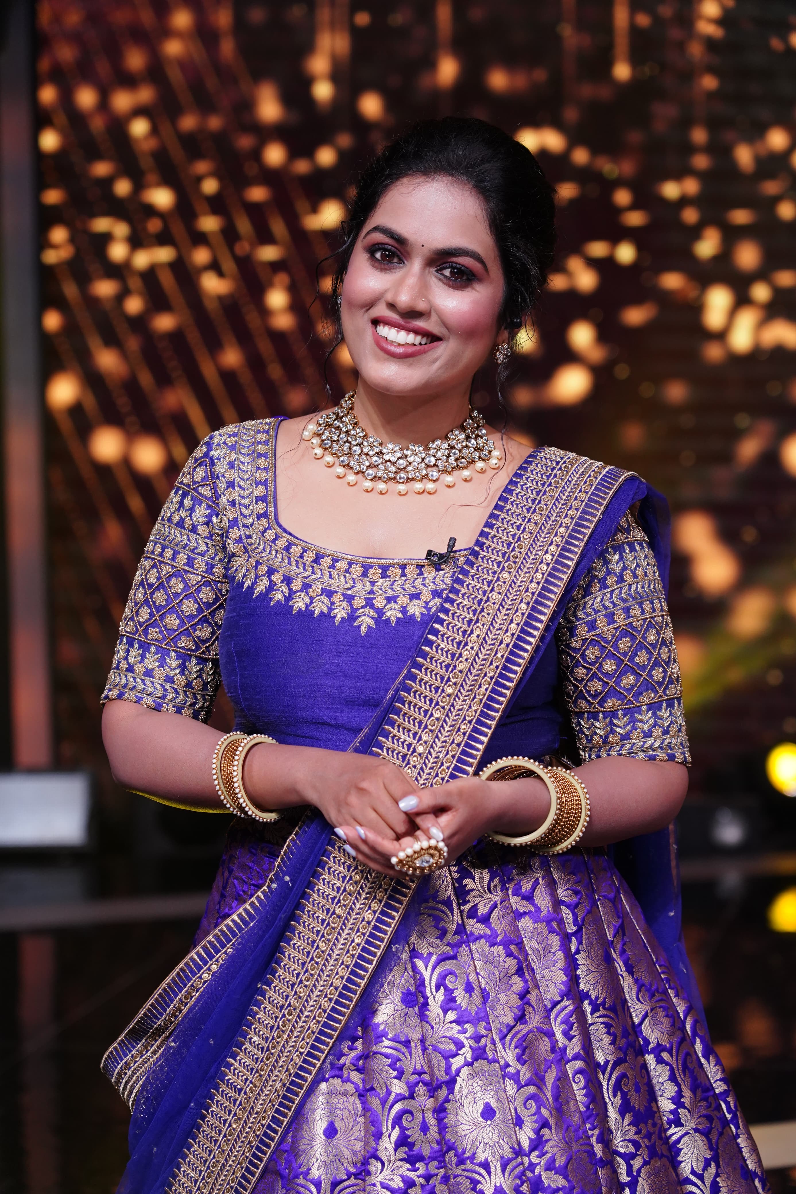 Violet Banarasi Lehenga