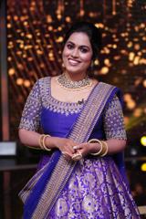 Violet Banarasi Lehenga