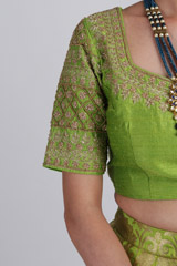 Green Banarasi LehengaIMG_3177