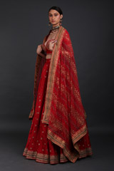 Reddish Pink Raw Silk LehengaIMG_1665