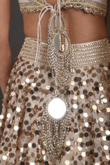 Peach Raw Silk Chandheri LehengaIMG_3036