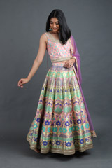 Peach Banarasi Lehenga SetIMG_1663