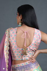 Peach Banarasi Lehenga SetIMG_1673