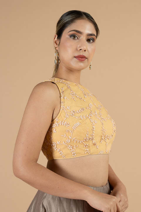 Champagne Halter Neck Blouse