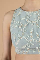 Silver Halter Neck BlouseDSC06897