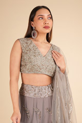 Ash Grey LehengaDSC01888