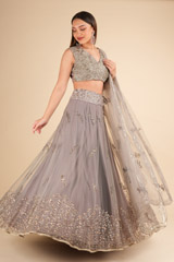 Ash Grey LehengaDSC01892