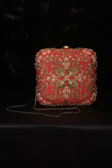 Red Zardozi Clutch5206_video