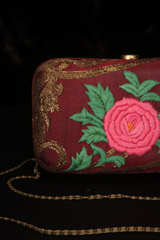 Maroon Rose ClutchIMG_2756