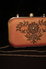 Mustard Floral Zardozi ClutchIMG_2740