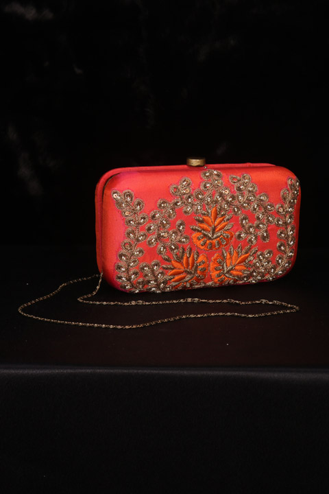Coral Marigold Clutch