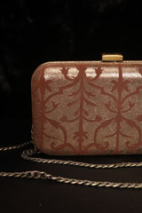 Brown Foil Print ClutchIMG_2671