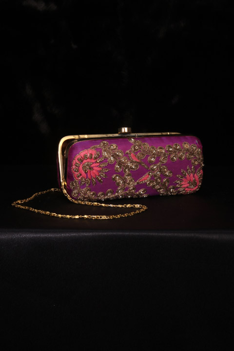 Purple New Parrot Clutch