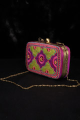 Multi Color Honey Comb Clutch5229_video