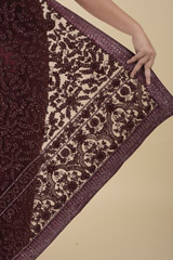 Maroon Embroidered Saree_DTR2382